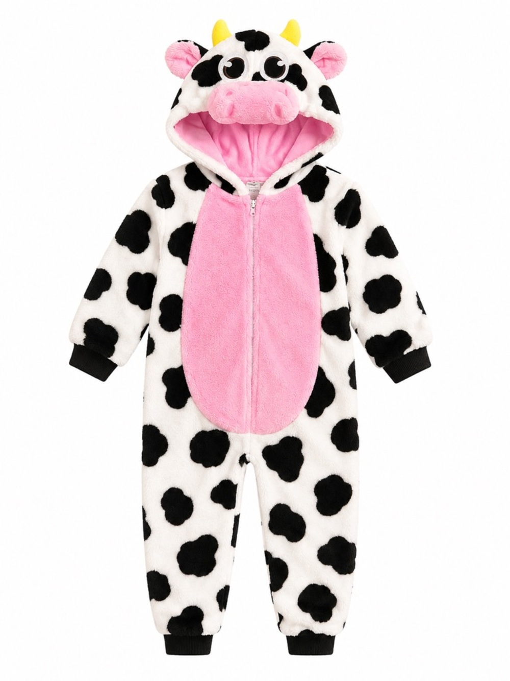 Spooktacular Creations Cow Costume in Pink, Black, and White | Size 18-24 Months